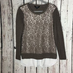 Simply Vera Vera Wang Mixed Media Sweater Medium